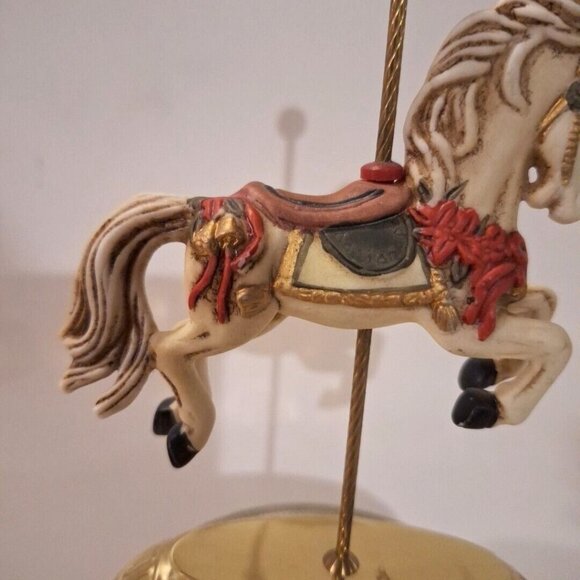 Carousel Horse House Of Lloyd 1990 Yule 5.5" Miniature Porcelain Christmas - Picture 6 of 8
